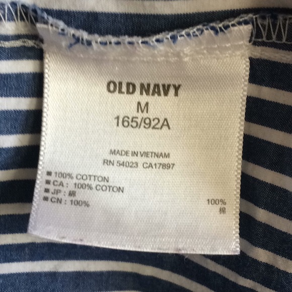 Old Navy Stripe Button Up Collar Long Sleeve Shirt - Picture 6 of 8